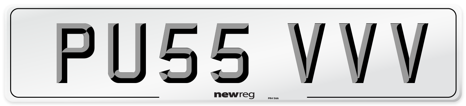 PU55 VVV Number Plate from New Reg